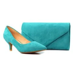 LUNAR Abby Green Kitten Heel Court Shoe -Chic Ladies Shoes Store abby green kitten heel court shoe p7303 418998 image