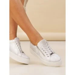 LUNAR Albania Silver Trainer -Chic Ladies Shoes Store albania silver trainer p7394 423997 image