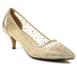 LUNAR Alisha Gold Gemstone Kitten Heel -Chic Ladies Shoes Store alisha gold gemstone kitten heel p6692 381628 image
