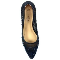 LUNAR Alisha Navy Gemstone Kitten Heel -Chic Ladies Shoes Store alisha navy gemstone kitten heel p6690 381562 image