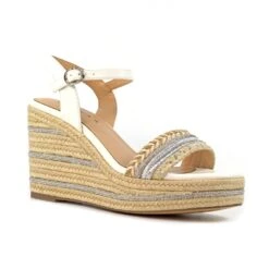 LUNAR Amanda White Wedge Sandal -Chic Ladies Shoes Store amanda white wedge sandal p7417 425503 image