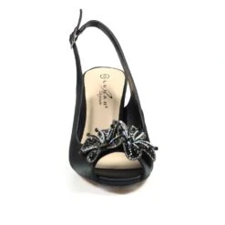 LUNAR Ankara Black Peep Toe Slingback -Chic Ladies Shoes Store ankara black peep toe slingback p5327 319663 image