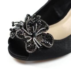 LUNAR Ankara Black Peep Toe Slingback -Chic Ladies Shoes Store ankara black peep toe slingback p5327 319681 image