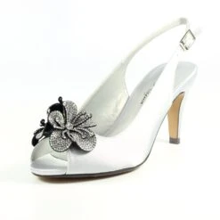 LUNAR Ankara Silver Peep Toe Slingback -Chic Ladies Shoes Store ankara silver peep toe slingback p5951 357607 image