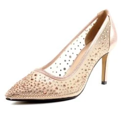 LUNAR Argo Rose Gold Mesh Court -Chic Ladies Shoes Store argo rose gold mesh court p6682 381419 image