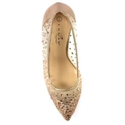 LUNAR Argo Rose Gold Mesh Court -Chic Ladies Shoes Store argo rose gold mesh court p6682 381425 image