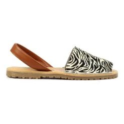 LUNAR Azura Zebra Print Leather Sandal