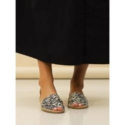 LUNAR Azura Zebra Print Leather Sandal -Chic Ladies Shoes Store azura zebra print leather sandal p7308 419262 image