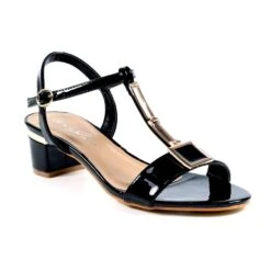 LUNAR Blaze Black Patent Sandal -Chic Ladies Shoes Store blaze black patent sandal p5861 350753 image