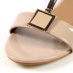 LUNAR Blaze Nude Patent Sandal -Chic Ladies Shoes Store blaze nude patent sandal p5863 350855 image