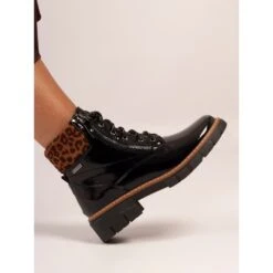 LUNAR Bowen Black Patent Waterproof Boot -Chic Ladies Shoes Store bowen black patent waterproof boot p7676 442592 image