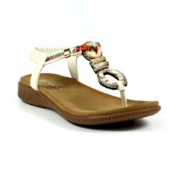 LUNAR Bunton White Sandal -Chic Ladies Shoes Store bunton white sandal p6487 376378 image