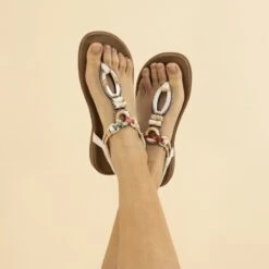 LUNAR Bunton White Sandal -Chic Ladies Shoes Store bunton white sandal p6487 383465 image