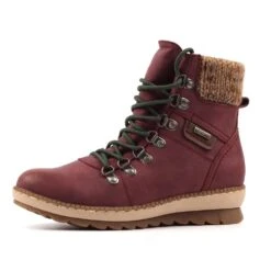 LUNAR Candy Burgundy Waterproof Boot -Chic Ladies Shoes Store candy burgundy waterproof boot p7640 438389 image