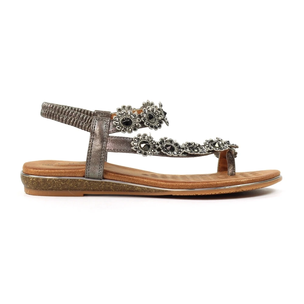 LUNAR Charlotte II Pewter Sandal 3 LUNAR Charlotte II Pewter Sandal