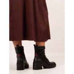 LUNAR Cotton Black Ankle Boot -Chic Ladies Shoes Store cotton black ankle boot p7671 441866 image