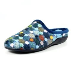 LUNAR Crackle Blue Slip On Slipper -Chic Ladies Shoes Store crackle blue slip on slipper p6808 387051 image
