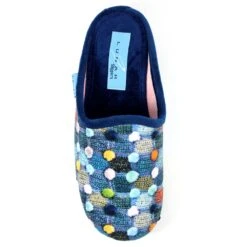 LUNAR Crackle Blue Slip On Slipper -Chic Ladies Shoes Store crackle blue slip on slipper p6808 387075 image