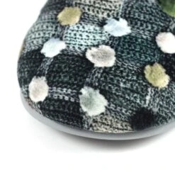 LUNAR Crackle Grey Slip On Slipper -Chic Ladies Shoes Store crackle grey slip on slipper p5962 358752 image