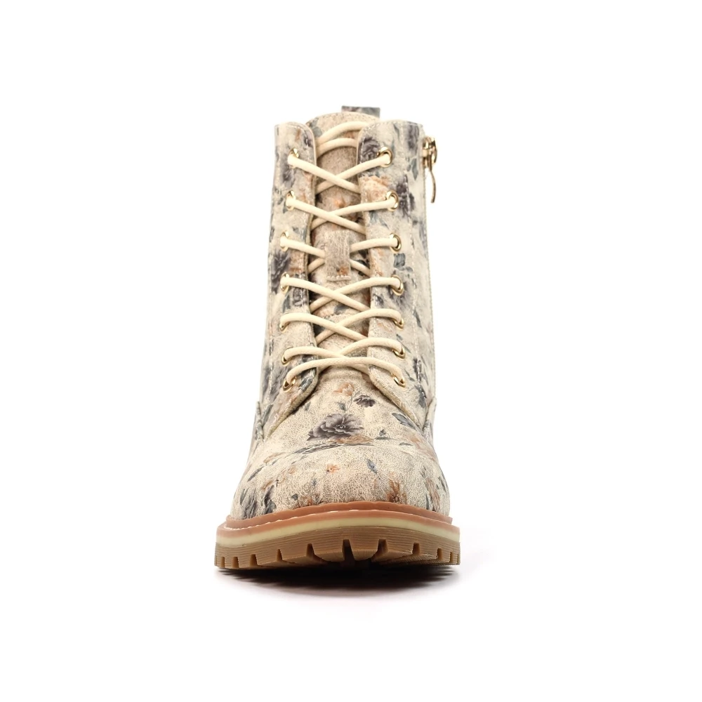 LUNAR Dazzle Beige Floral Ankle Boot 7 LUNAR Dazzle Beige Floral Ankle Boot - Image 5