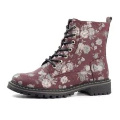 LUNAR Dazzle Burgundy Floral Ankle Boot -Chic Ladies Shoes Store dazzle burgundy floral ankle boot p7746 443763 image