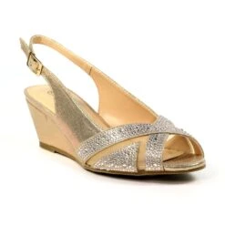 LUNAR Emmerline Gold Slingback Wedge -Chic Ladies Shoes Store emmerline gold slingback wedge p6524 377611 image