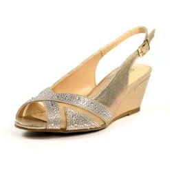 LUNAR Emmerline Gold Slingback Wedge -Chic Ladies Shoes Store emmerline gold slingback wedge p6524 378474 image