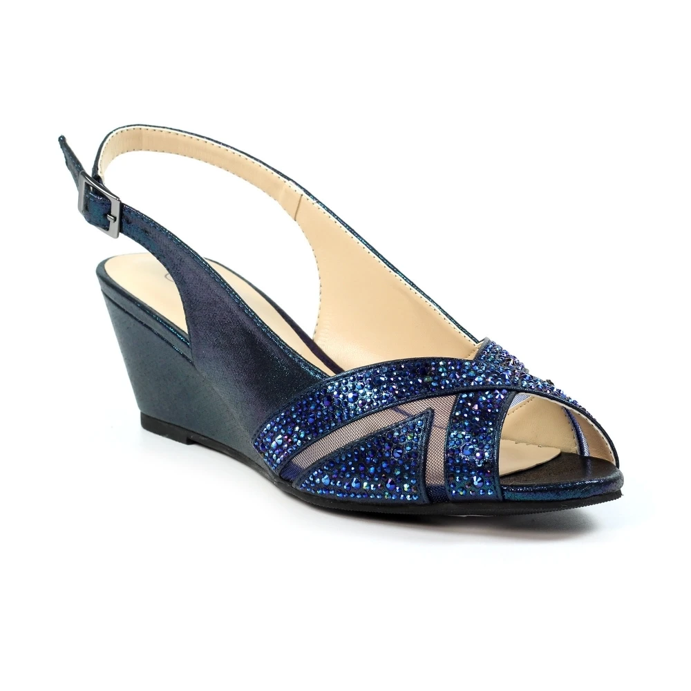 LUNAR Emmerline Navy Slingback Wedge 4 LUNAR Emmerline Navy Slingback Wedge - Image 2