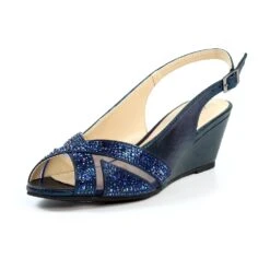LUNAR Emmerline Navy Slingback Wedge 12 LUNAR Emmerline Navy Slingback Wedge -Chic Ladies Shoes Store emmerline navy slingback wedge p6523 378468 image