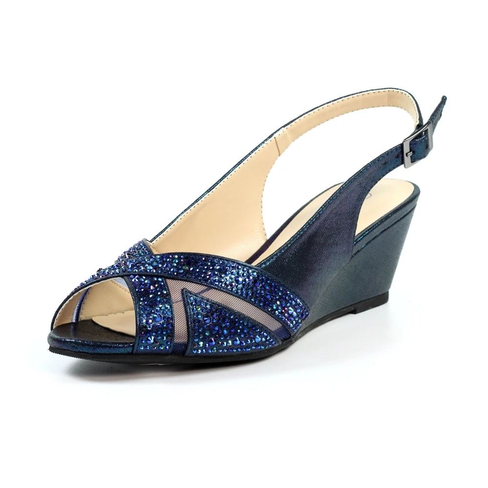 LUNAR Emmerline Navy Slingback Wedge 5 LUNAR Emmerline Navy Slingback Wedge - Image 3
