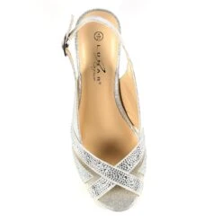 LUNAR Emmerline Silver Slingback Wedge -Chic Ladies Shoes Store emmerline silver slingback wedge p6525 377671 image
