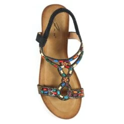 LUNAR Epsom Black Wedge Sandal -Chic Ladies Shoes Store epsom black wedge sandal p6402 404428 image