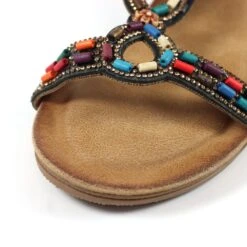 LUNAR Epsom Black Wedge Sandal -Chic Ladies Shoes Store epsom black wedge sandal p6402 404434 image