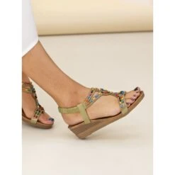 LUNAR Epsom Khaki Sandal -Chic Ladies Shoes Store epsom khaki sandal p7245 415496 image