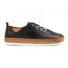 LUNAR Evie Black Leather Plimsoll -Chic Ladies Shoes Store evie black leather plimsoll p7480 429527 image