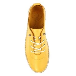 LUNAR Evie Mustard Leather Plimsoll -Chic Ladies Shoes Store evie mustard leather plimsoll p7131 407971 image