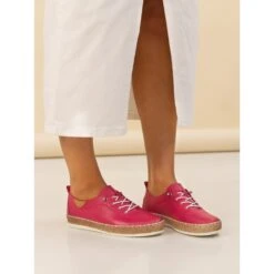 LUNAR Evie Raspberry Leather Plimsoll 12 LUNAR Evie Raspberry Leather Plimsoll -Chic Ladies Shoes Store evie raspberry leather plimsoll p7133 408049 image