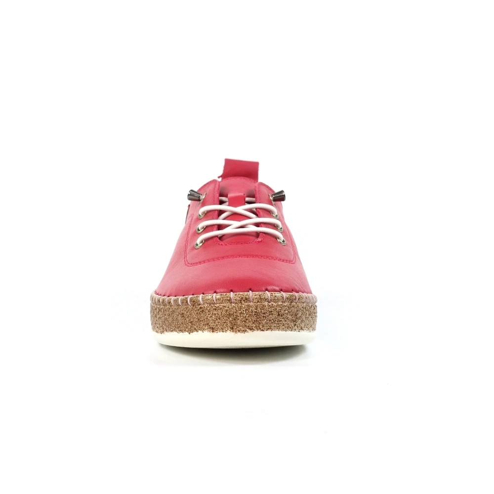 LUNAR Evie Raspberry Leather Plimsoll 7 LUNAR Evie Raspberry Leather Plimsoll - Image 5