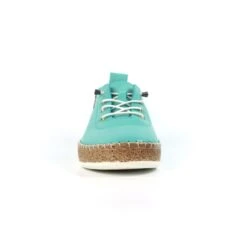 LUNAR Evie Turquoise Leather Plimsoll -Chic Ladies Shoes Store evie turquoise leather plimsoll p7135 408175 image