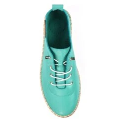 LUNAR Evie Turquoise Leather Plimsoll -Chic Ladies Shoes Store evie turquoise leather plimsoll p7135 408187 image