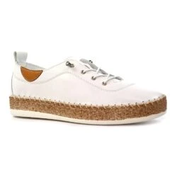 LUNAR Evie White Leather Plimsoll -Chic Ladies Shoes Store evie white leather plimsoll p7136 408235 image
