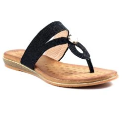 LUNAR Ezra Black Sandal -Chic Ladies Shoes Store ezra black sandal p5647 339940 image