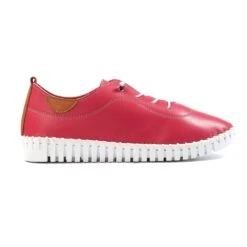 LUNAR Flamborough Raspberry Leather Shoe