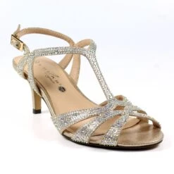 LUNAR Francie Wide Fit Gold Gemstone Sandal -Chic Ladies Shoes Store francie wide fit gold gemstone sandal p6739 382526 image