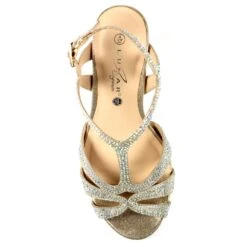 LUNAR Francie Wide Fit Gold Gemstone Sandal -Chic Ladies Shoes Store francie wide fit gold gemstone sandal p6739 382538 image