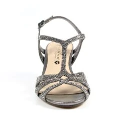 LUNAR Francie Wide Fit Pewter Gemstone Sandal -Chic Ladies Shoes Store francie wide fit pewter gemstone sandal p6740 382568 image