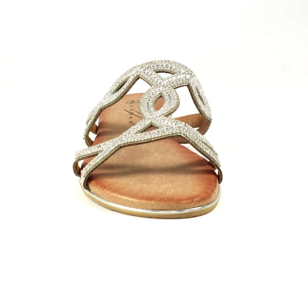 LUNAR Gabriella Silver Gemstone Mule Sandal 6 LUNAR Gabriella Silver Gemstone Mule Sandal - Image 4