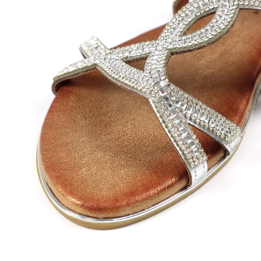 LUNAR Gabriella Silver Gemstone Mule Sandal 9 LUNAR Gabriella Silver Gemstone Mule Sandal - Image 7