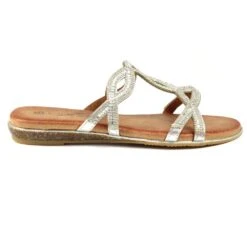 LUNAR Gabriella Silver Gemstone Mule Sandal