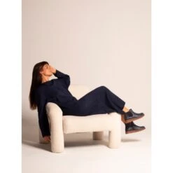 LUNAR Georgie Navy Leather Boot -Chic Ladies Shoes Store georgie navy leather boot p7634 446299 image